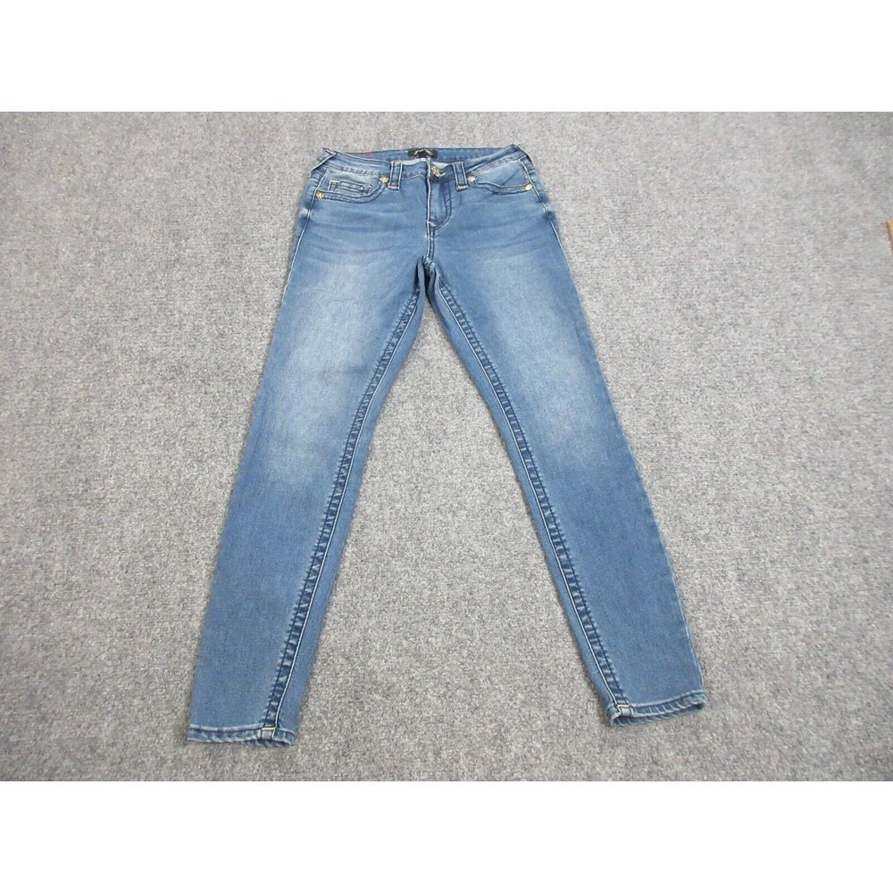 True Religion Jeans Womens 28 Blue Denim Jennie Curvy Super Skinny 28X28